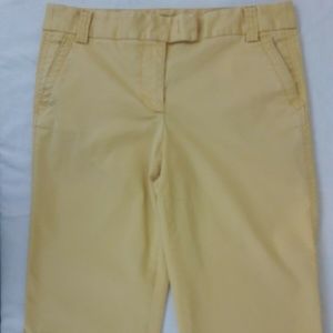 J Crew Size 8 Favorite Fit Capri Pants Yellow